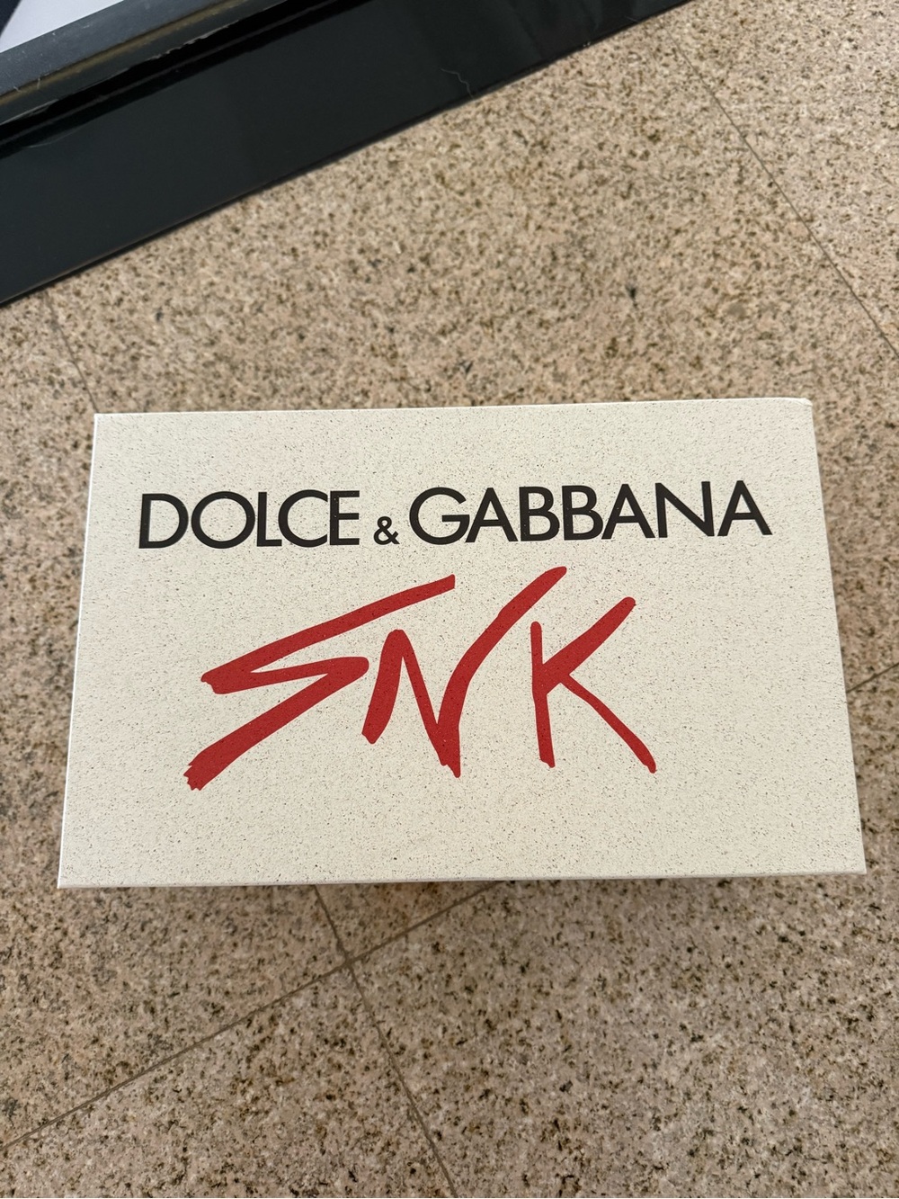 Dolce & Gabbana Cream Box with Black and Red Logo